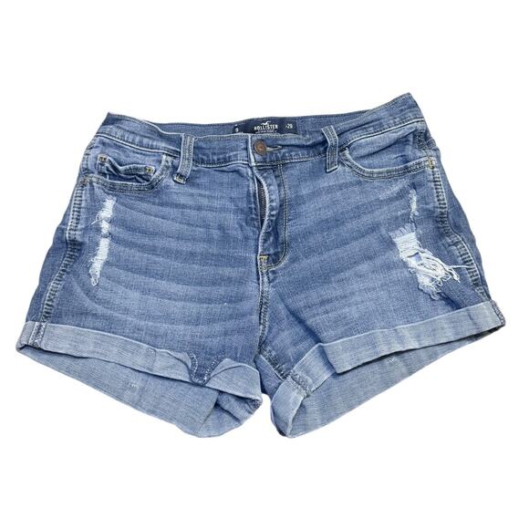 Hollister Pants - Hollister Mid-Rise Demin Roll Cuff Shorts 3 inch inseam Size 29